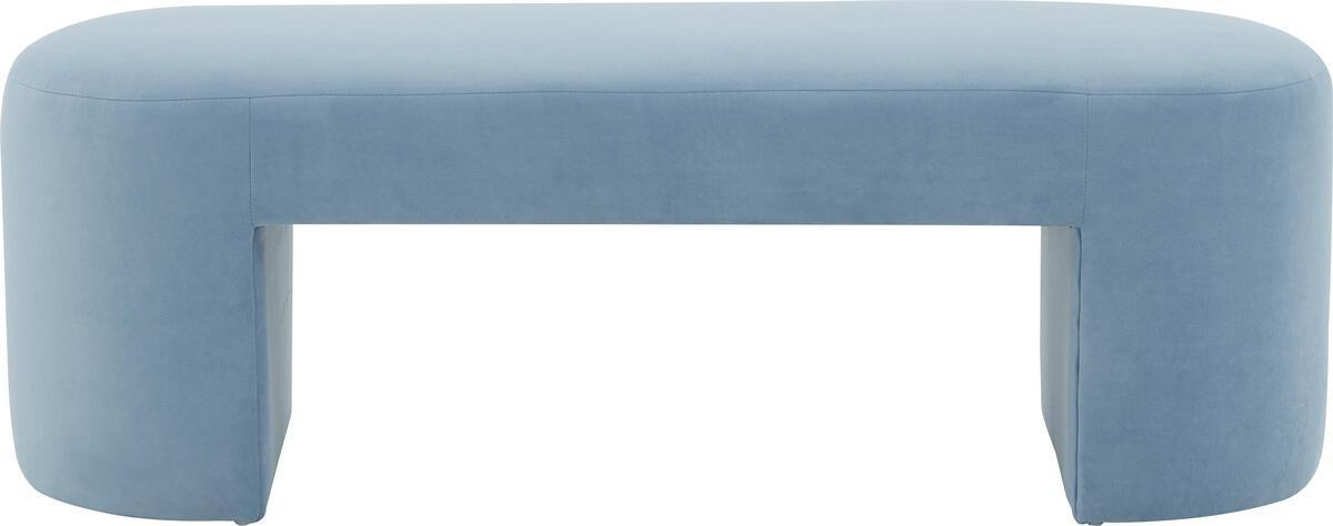 Tov Furniture Benches - Elena Light Blue Velvet Bench