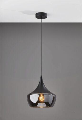 Adesso Ceiling Lights - Eliza Pendant- Black Smoked Glass