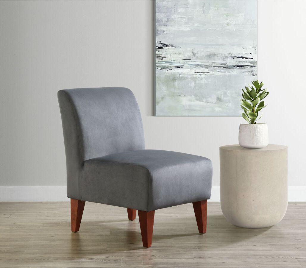 Elements Accent Chairs - Elizabeth Slipper Chair Gun Metal