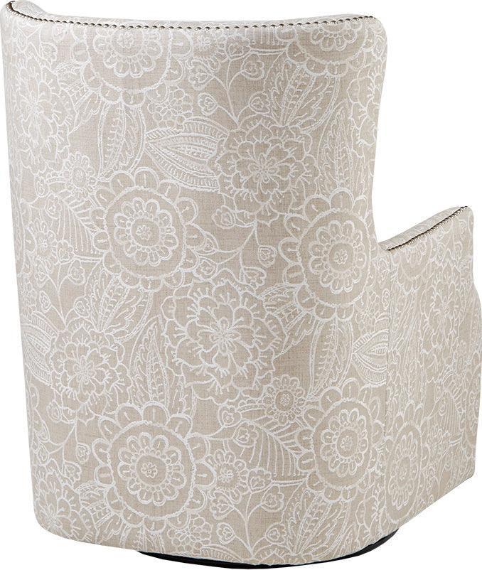 Olliix.com Accent Chairs - Ella Swivel Glider Chair Cream