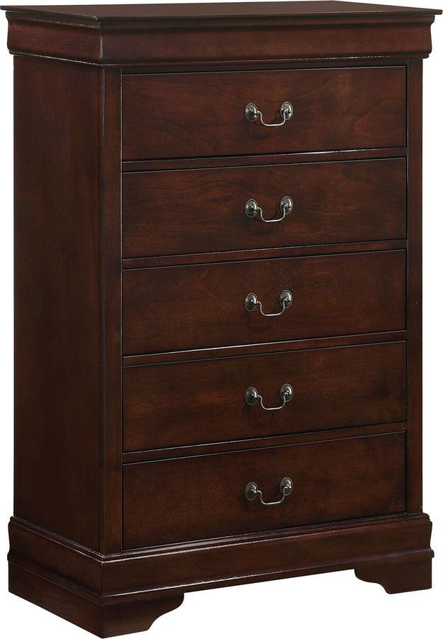 Elements Chest of Drawers - Ellington 5-Drawer Chest In Cherry