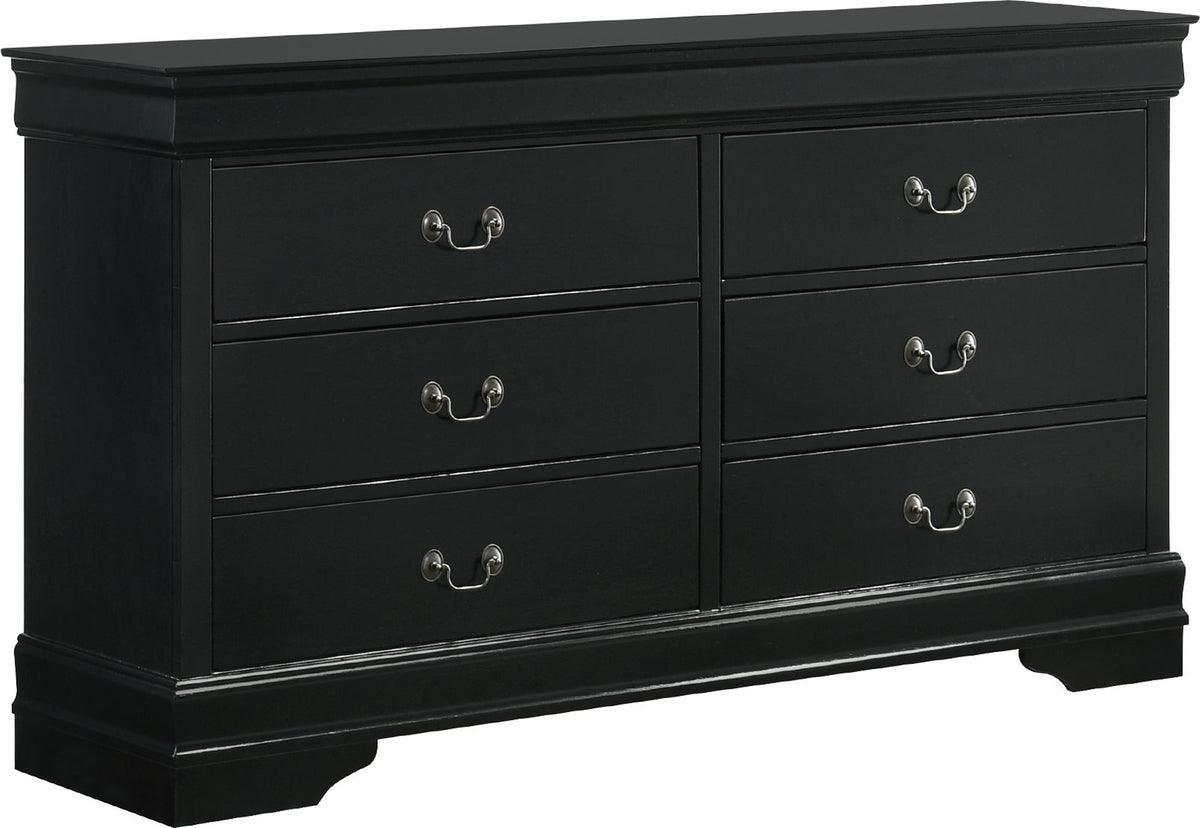 Elements Dressers - Ellington 6-Drawer Dresser in Black