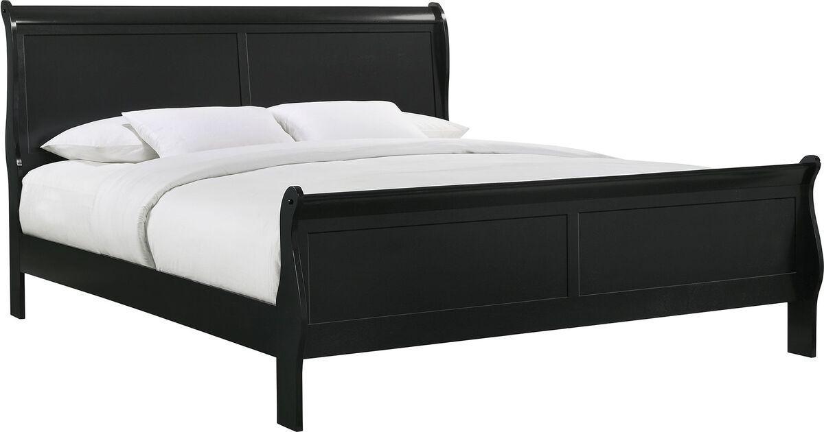 Elements Beds - Ellington King Panel Bed in Black