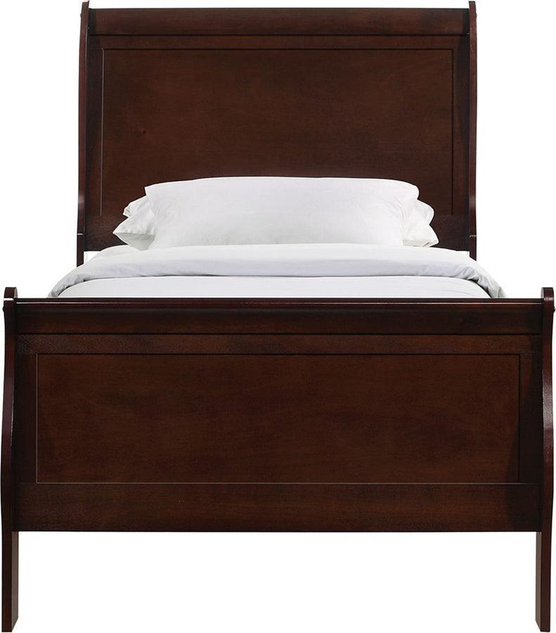 Elements Bedroom Sets - Ellington Twin Panel 5Pc Bedroom Set In Cherry