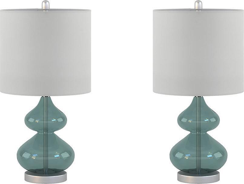 Olliix.com Table Lamps - Ellipse Table Lamp Blue (Set of 2)