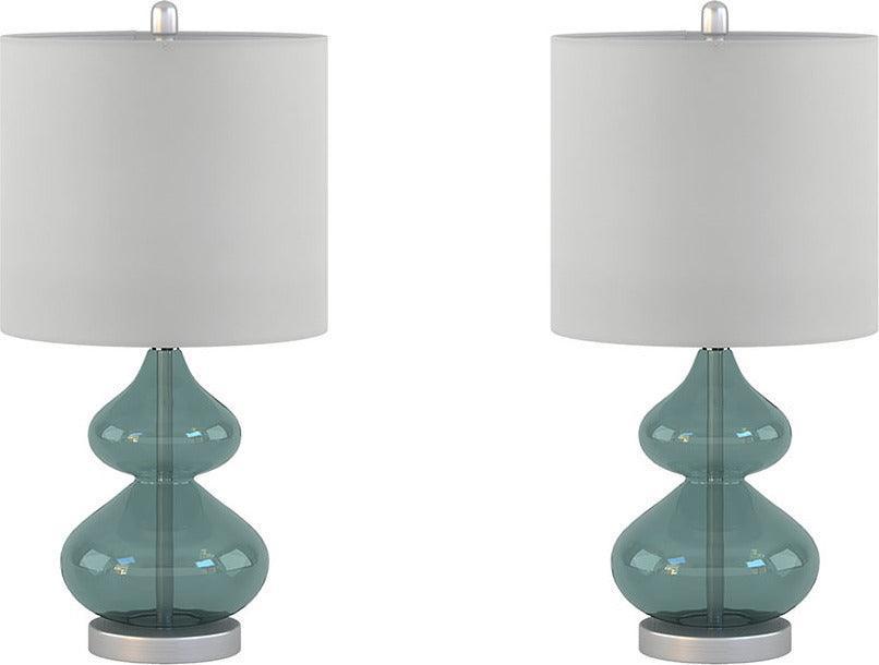 Olliix.com Table Lamps - Ellipse Table Lamp Blue (Set of 2)