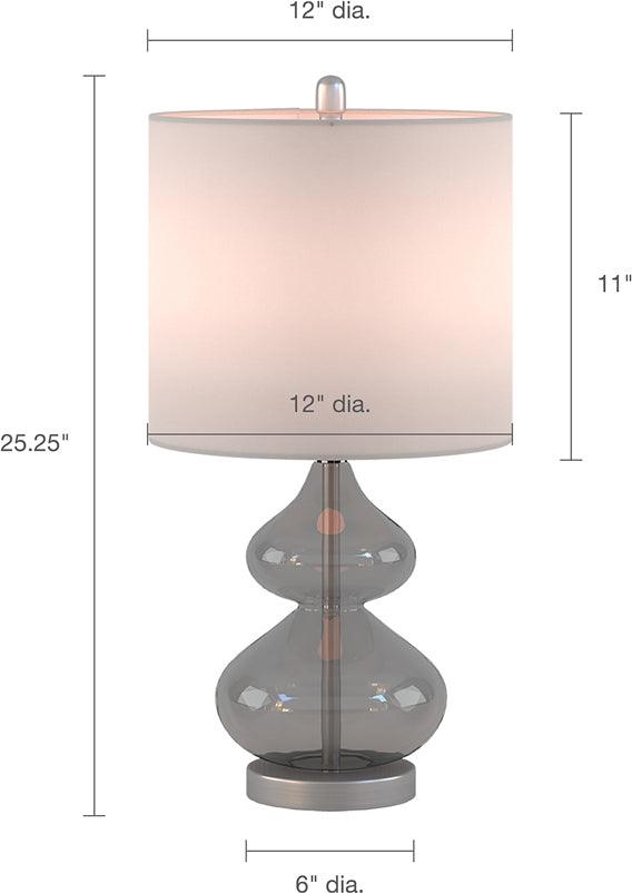 Olliix.com Table Lamps - Ellipse Table Lamp Gray (Set of 2)