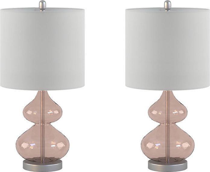 Olliix.com Table Lamps - Ellipse Table Lamp Pink (Set of 2)