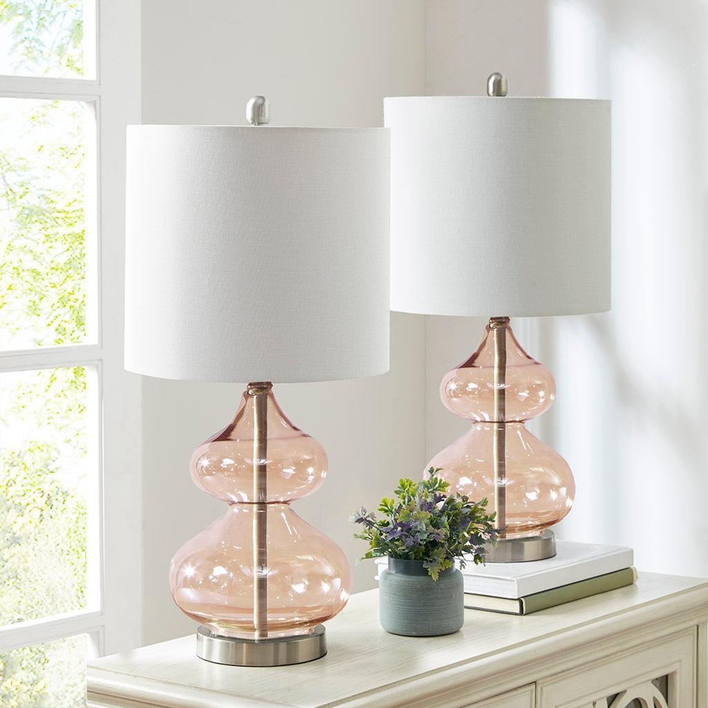 Olliix.com Table Lamps - Ellipse Table Lamp Pink (Set of 2)