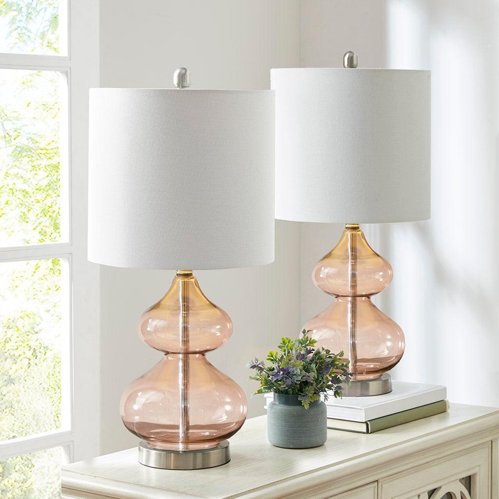Olliix.com Table Lamps - Ellipse Table Lamp Pink (Set of 2)