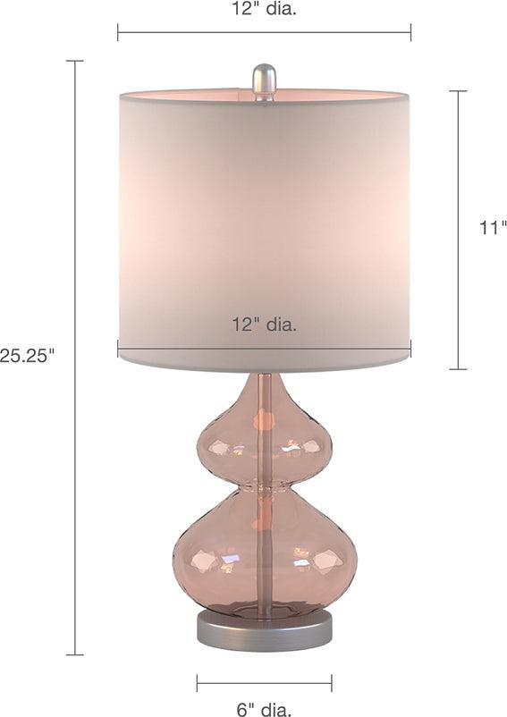 Olliix.com Table Lamps - Ellipse Table Lamp Pink (Set of 2)
