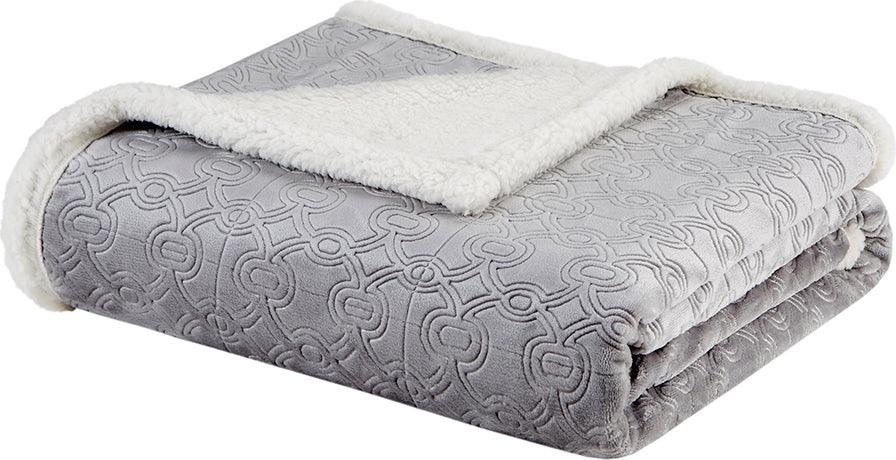 Olliix.com Pillows & Throws - Elma Traditional Oversized Textured Plush Throw 60x70" Tan