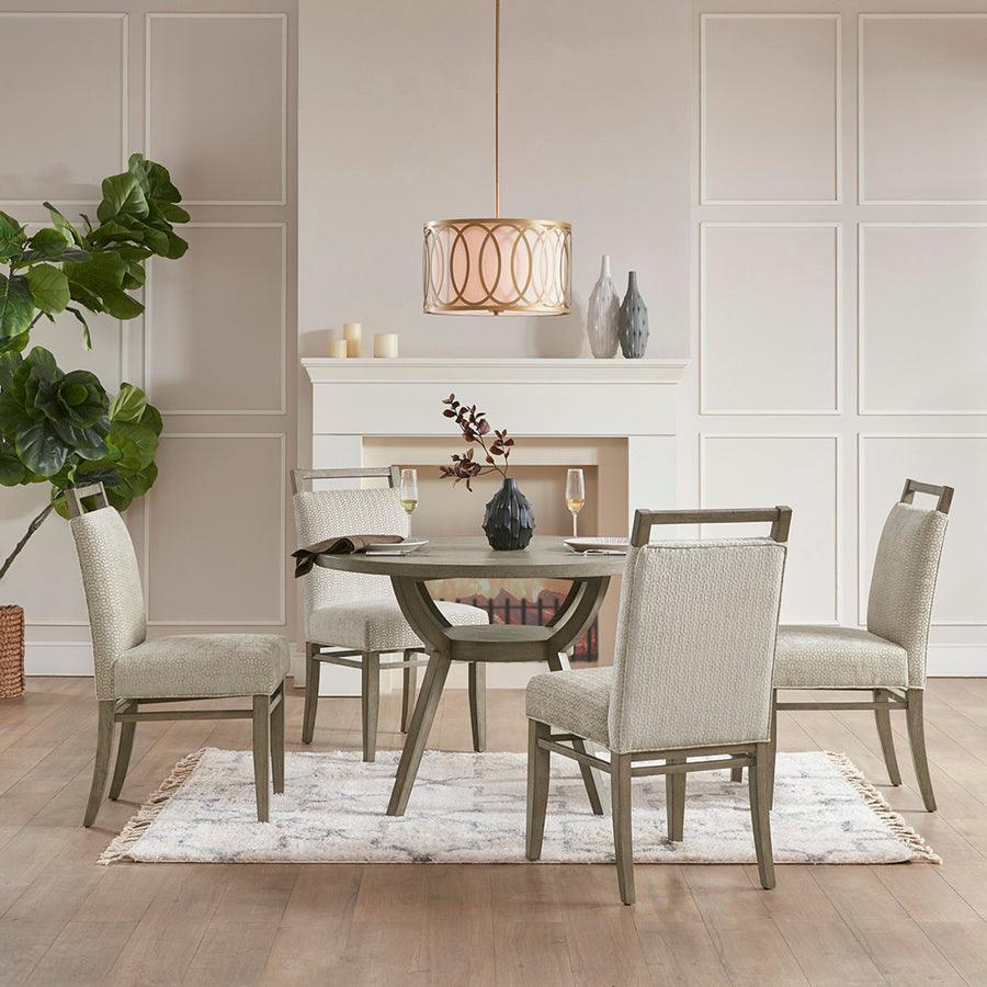 Olliix.com Dining Chairs - Elmwood Modern Dining Chair Set of 2 Overall: 19'' W x 25'' D x 38.5'' H Cream