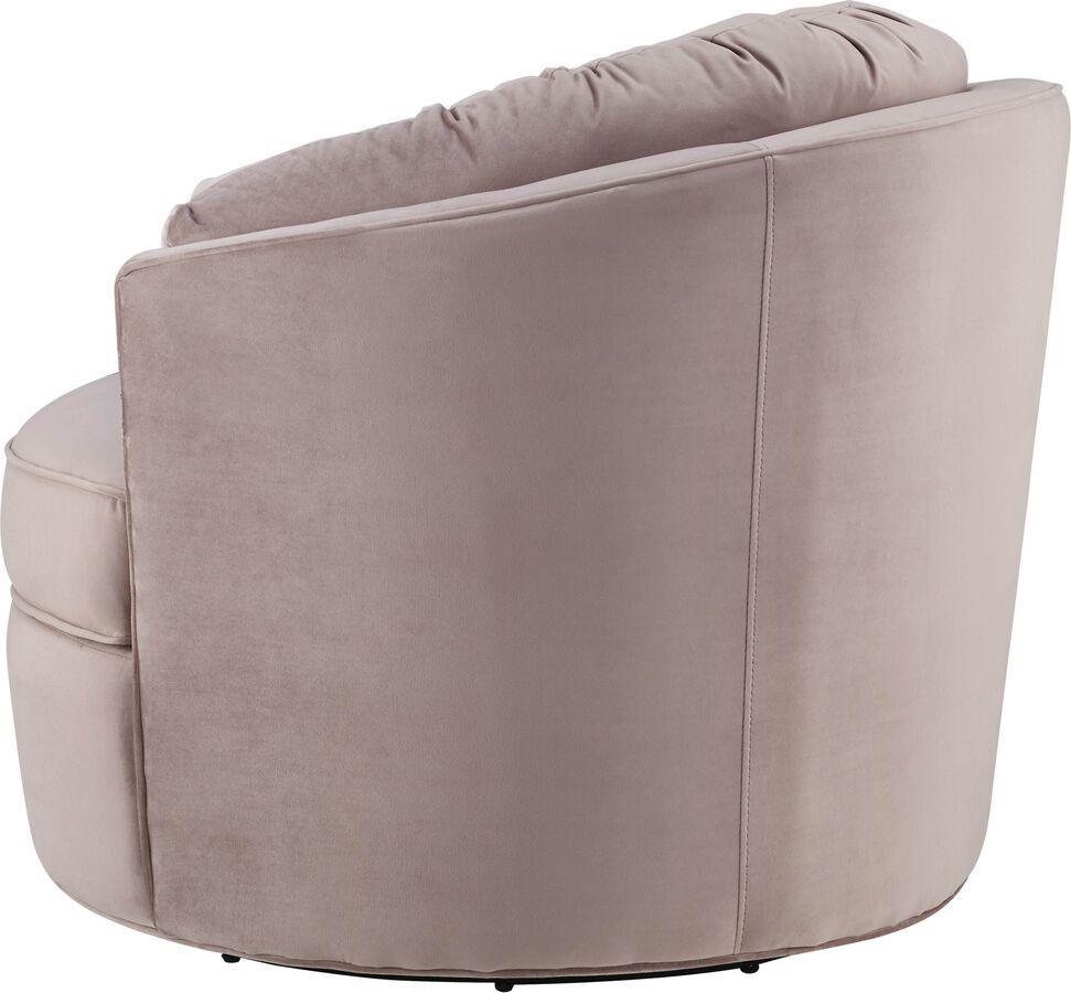 Tov Furniture Accent Chairs - Eloise Mauve Velvet Swivel Chair Mauve