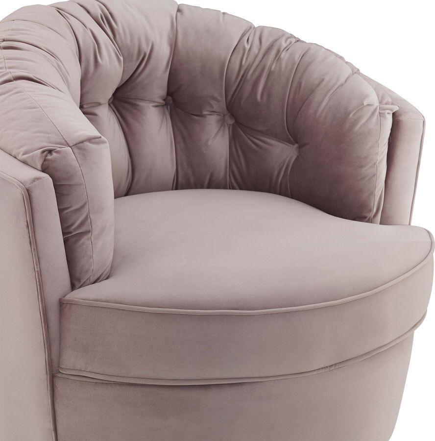 Tov Furniture Accent Chairs - Eloise Mauve Velvet Swivel Chair Mauve