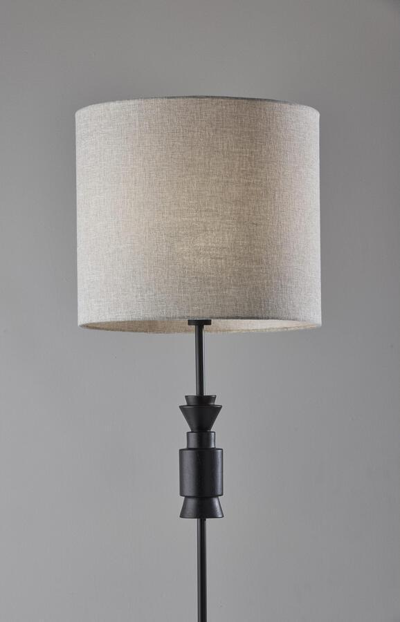 Adesso Floor Lamps - Elton Floor Lamp- Black