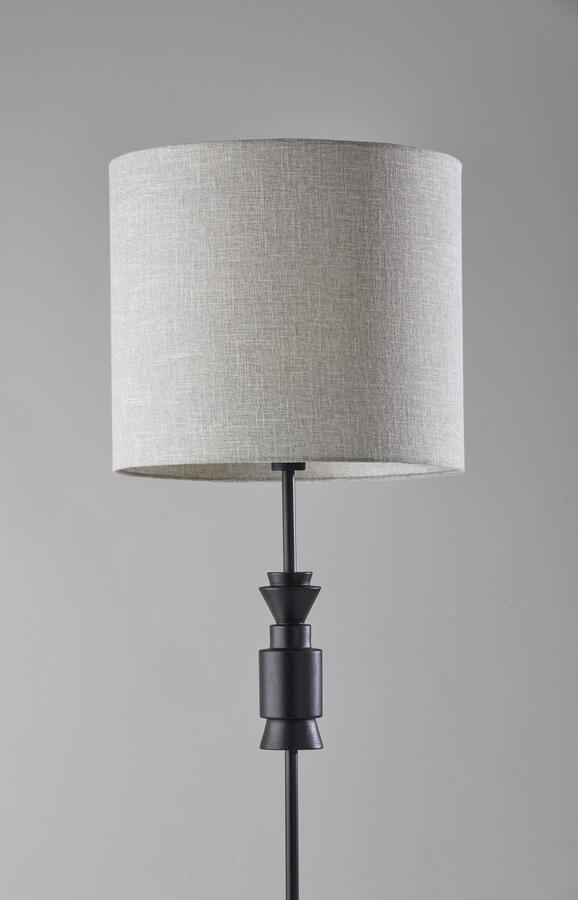 Adesso Floor Lamps - Elton Floor Lamp- Black