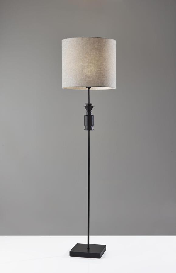 Adesso Floor Lamps - Elton Floor Lamp- Black