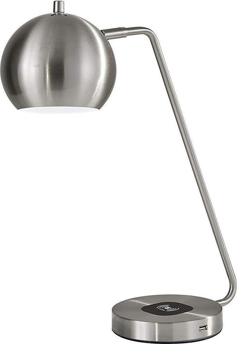 Adesso Desk Lamps - Emerson Charge Desk Lamp Brushed Steel