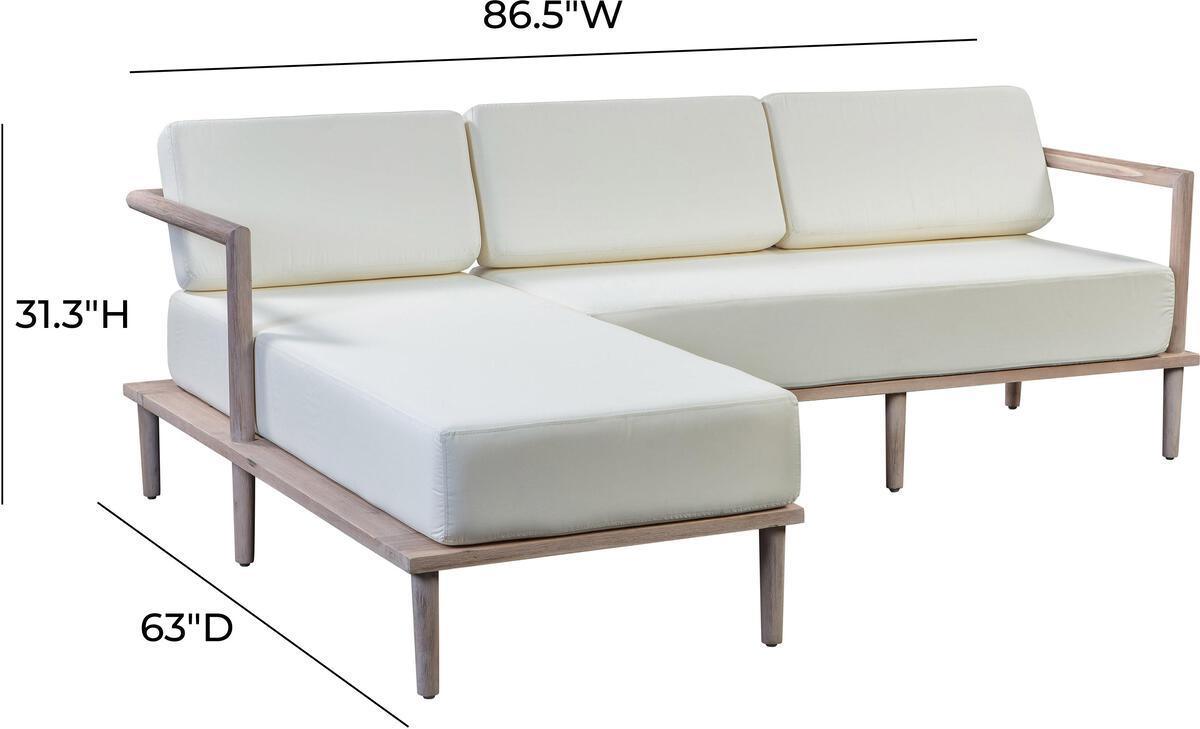 Tov Furniture Outdoor Sofas - Emerson Cream Outdoor Sectional - LAF