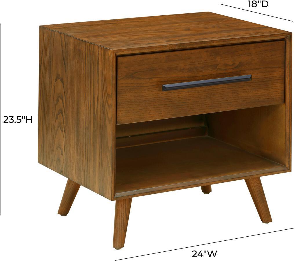 Tov Furniture Nightstands & Side Tables - Emery Pecan Nightstand
