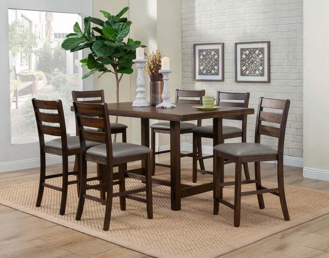 Alpine Furniture Dining Tables - Emery Pub Height Dining Table, Walnut
