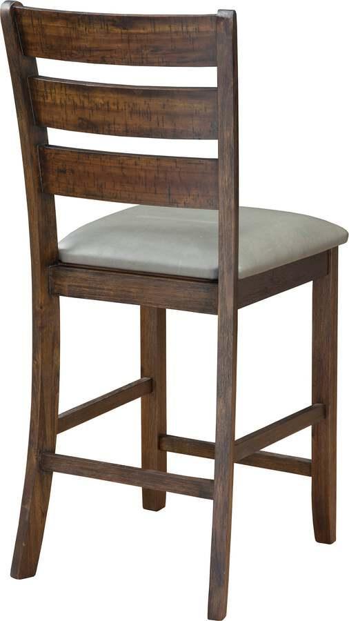 Alpine Furniture Barstools - Emery Set of 2 Pub Height Chairs, Walnut