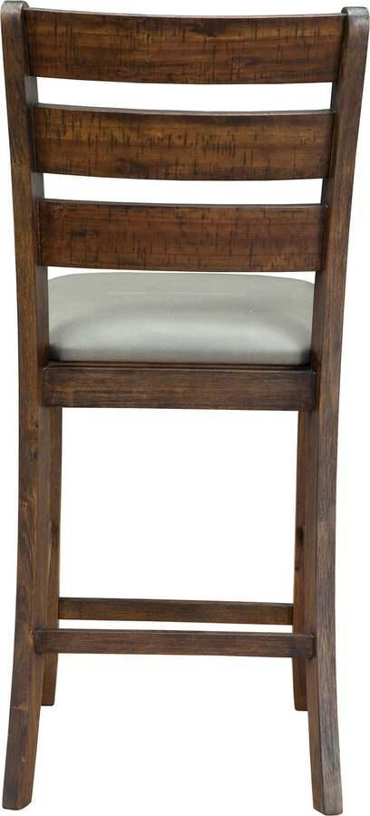 Alpine Furniture Barstools - Emery Set of 2 Pub Height Chairs, Walnut