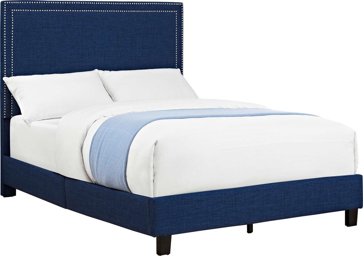 Elements Beds - Emery Upholstered Full Platform Bed Blue