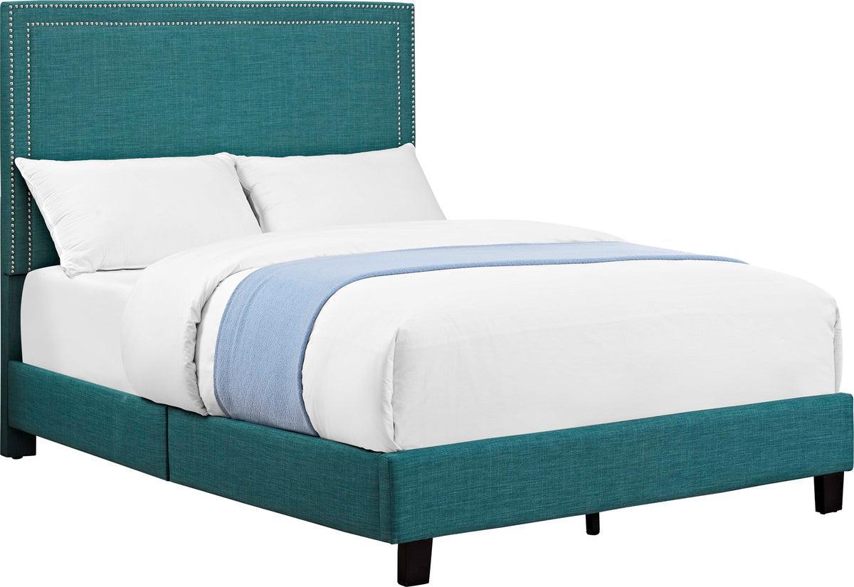 Elements Beds - Emery Upholstered Full Platform Bed Teal