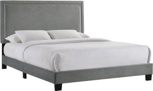 Elements Bedroom Sets - Emery Upholstered Queen Bed with Two Nightstands