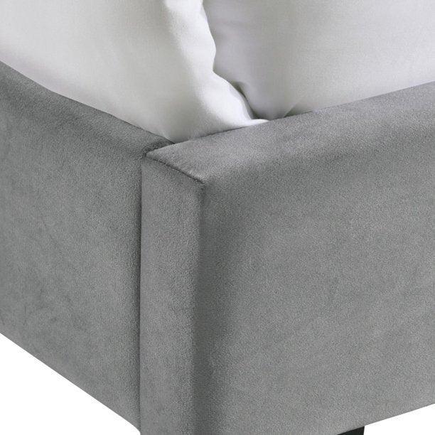 Elements Bedroom Sets - Emery Upholstered Queen Bed with Two Nightstands