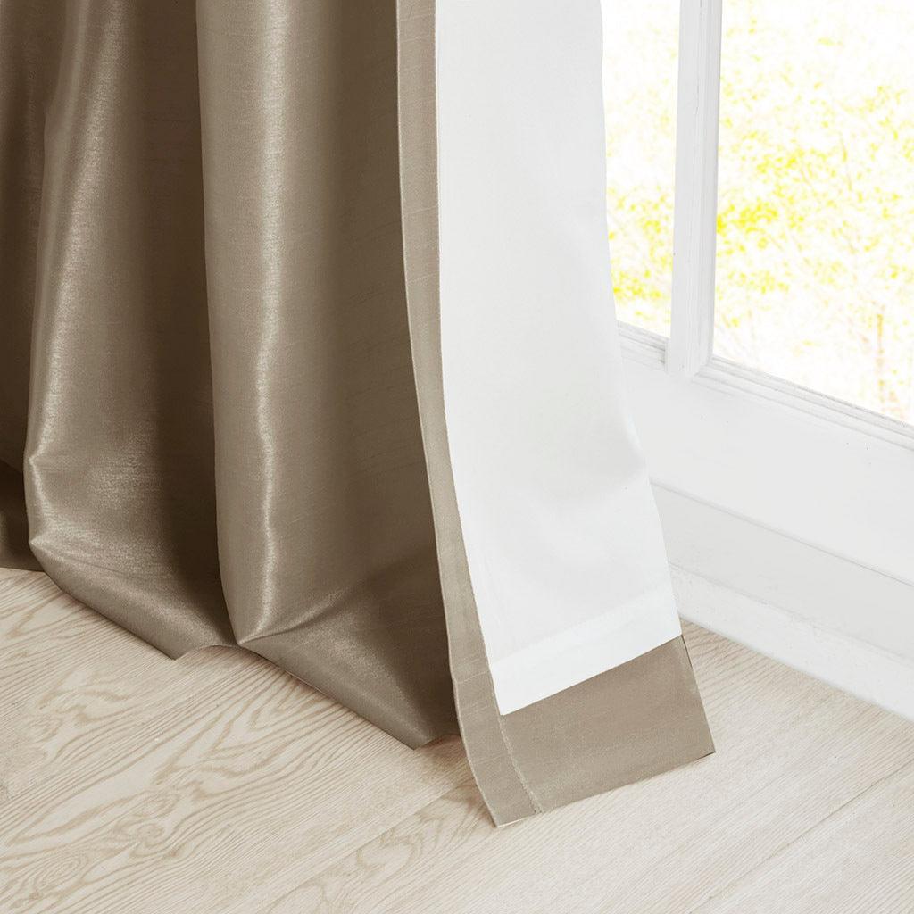 Olliix.com Curtains - Emilia 120" Twist Tab Window Curtain Collection Pewter