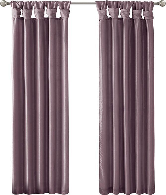 Olliix.com Curtains - Emilia 120" Twist Tab Window Curtain Collection Purple