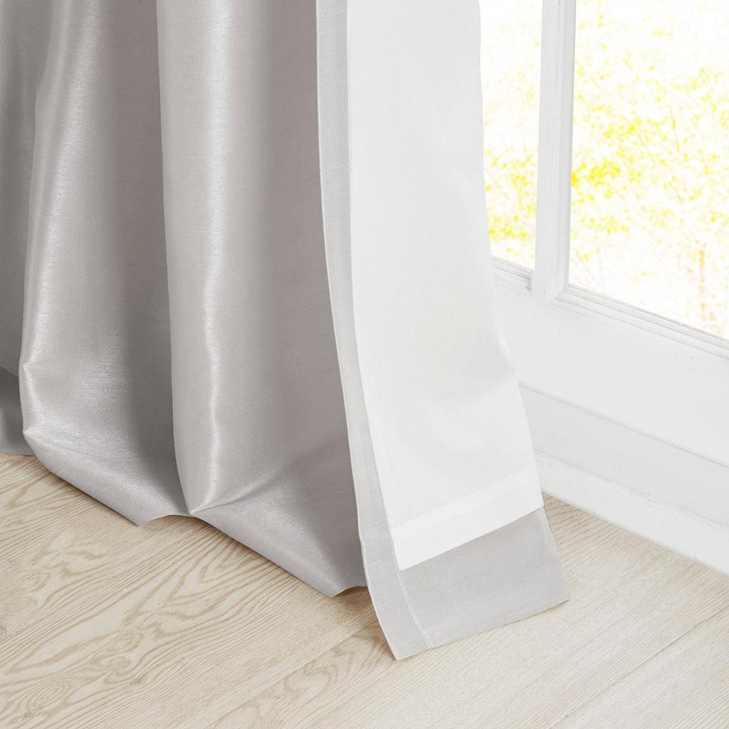 Olliix.com Curtains - Emilia 120" Twist Tab Window Curtain Collection Silver