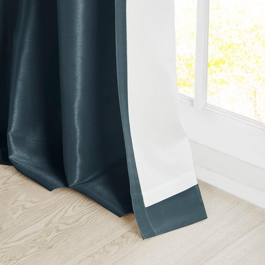 Olliix.com Curtains - Emilia 84 H Twist Tab Window Curtain Collection Teal