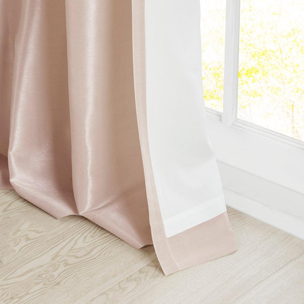 Olliix.com Curtains - Emilia 84" Twist Tab Window Curtain Collection Blush