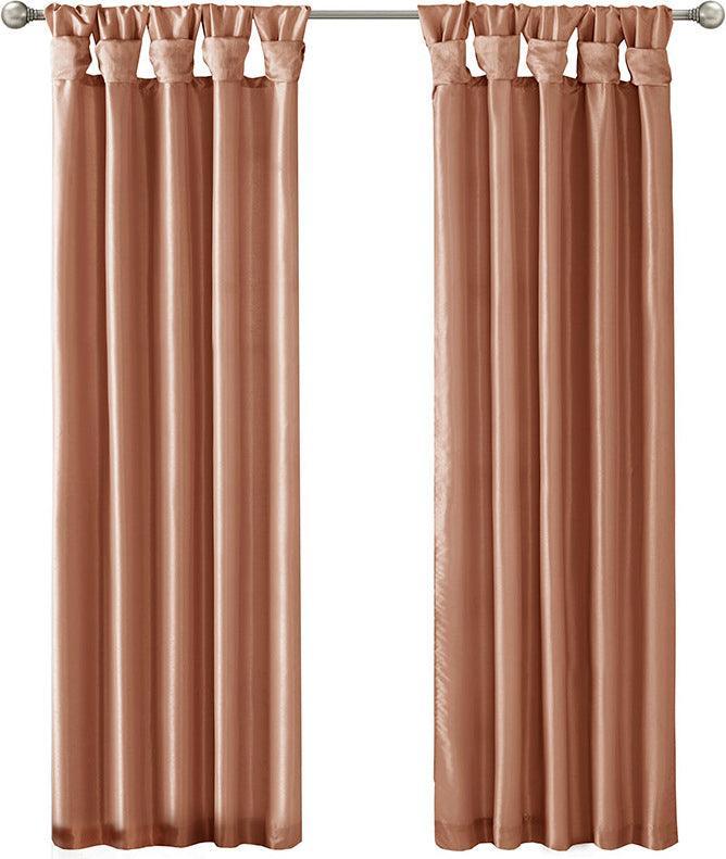 Olliix.com Curtains - Emilia 84" Twist Tab Window Curtain Collection Spice