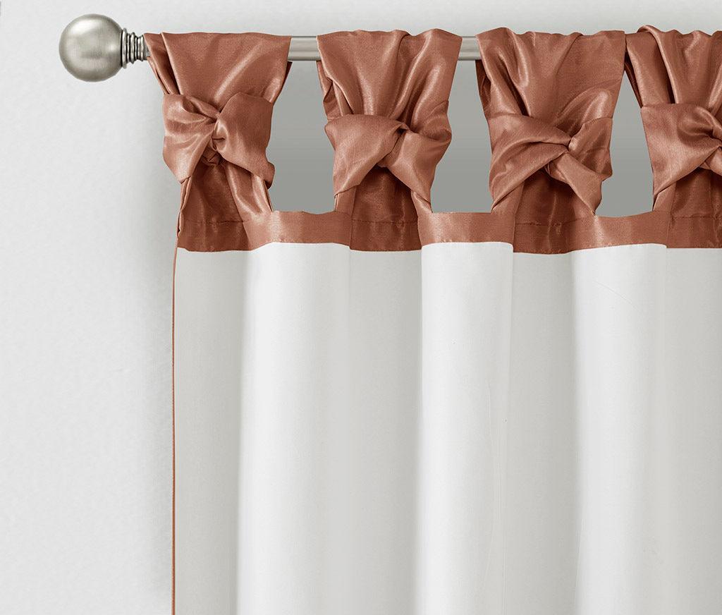 Olliix.com Curtains - Emilia 84" Twist Tab Window Curtain Collection Spice