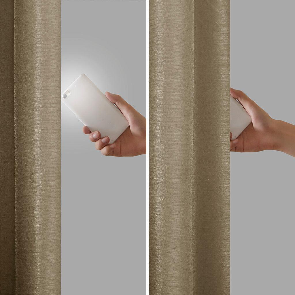 Olliix.com Curtains - Emilia 95" Twist Tab Window Curtain Bronze
