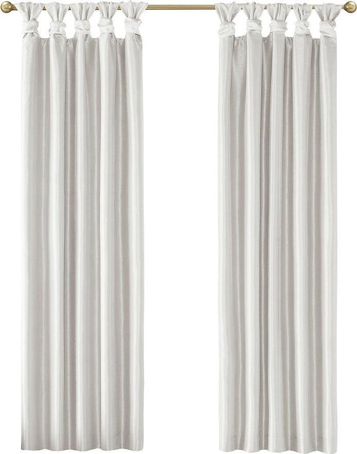Olliix.com Curtains - Emilia Twist Tab Window Curtain Collection White