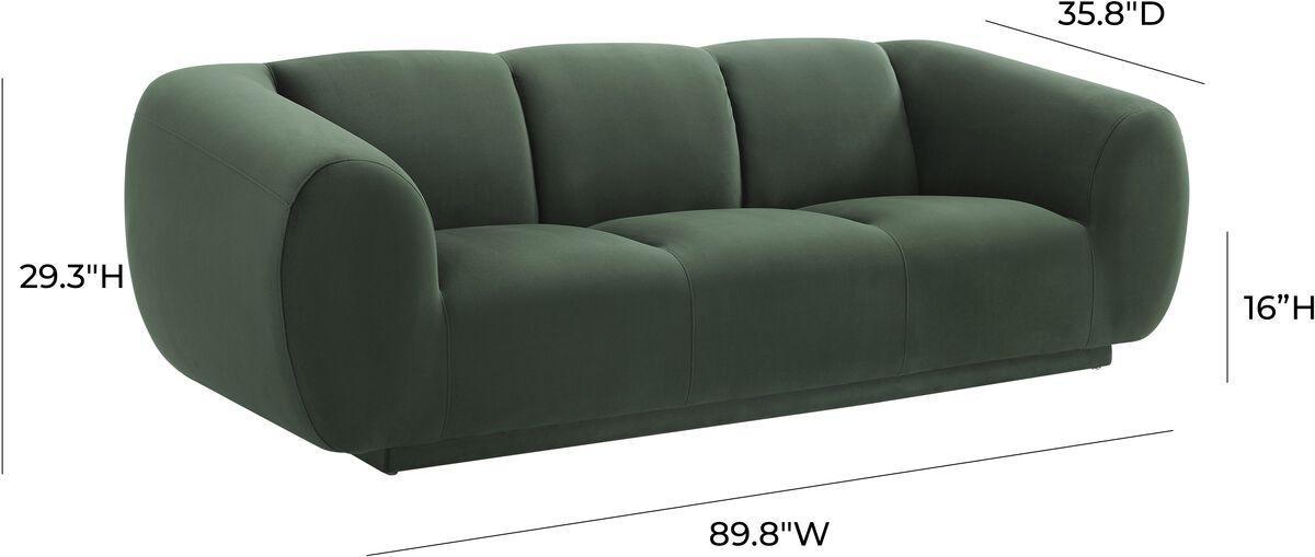 Emmet cream cheap velvet sofa