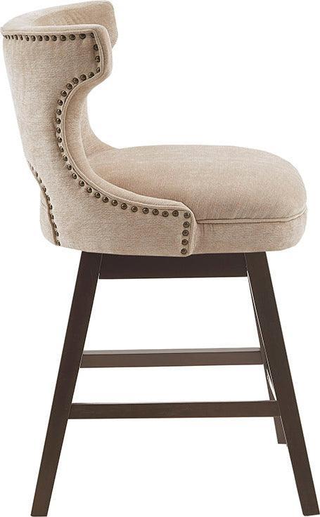 Olliix.com Barstools - Emmett 25.75" Swivel Counter Stool Beige
