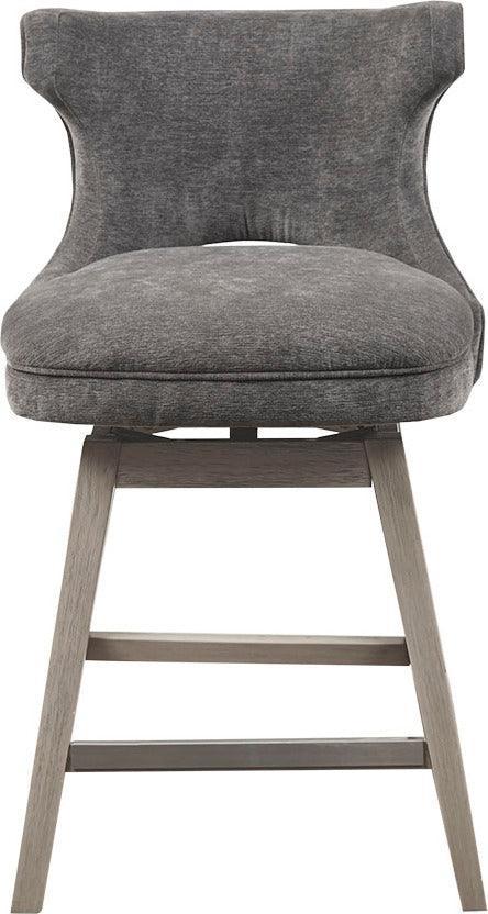 Olliix.com Barstools - Emmett 25.75" Swivel Counter Stool Charcoal