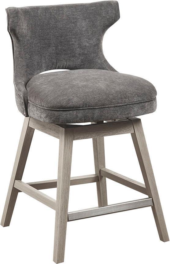 Olliix.com Barstools - Emmett 25.75" Swivel Counter Stool Charcoal
