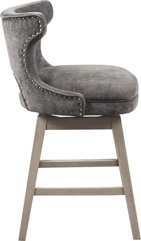 Olliix.com Barstools - Emmett 25.75" Swivel Counter Stool Charcoal