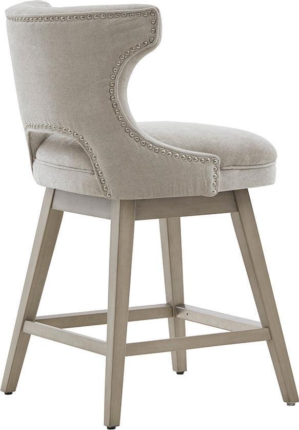 Olliix.com Barstools - Emmett 25.75" Swivel Counter Stool Light Gray