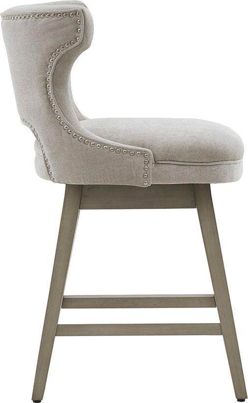 Olliix.com Barstools - Emmett 25.75" Swivel Counter Stool Light Gray