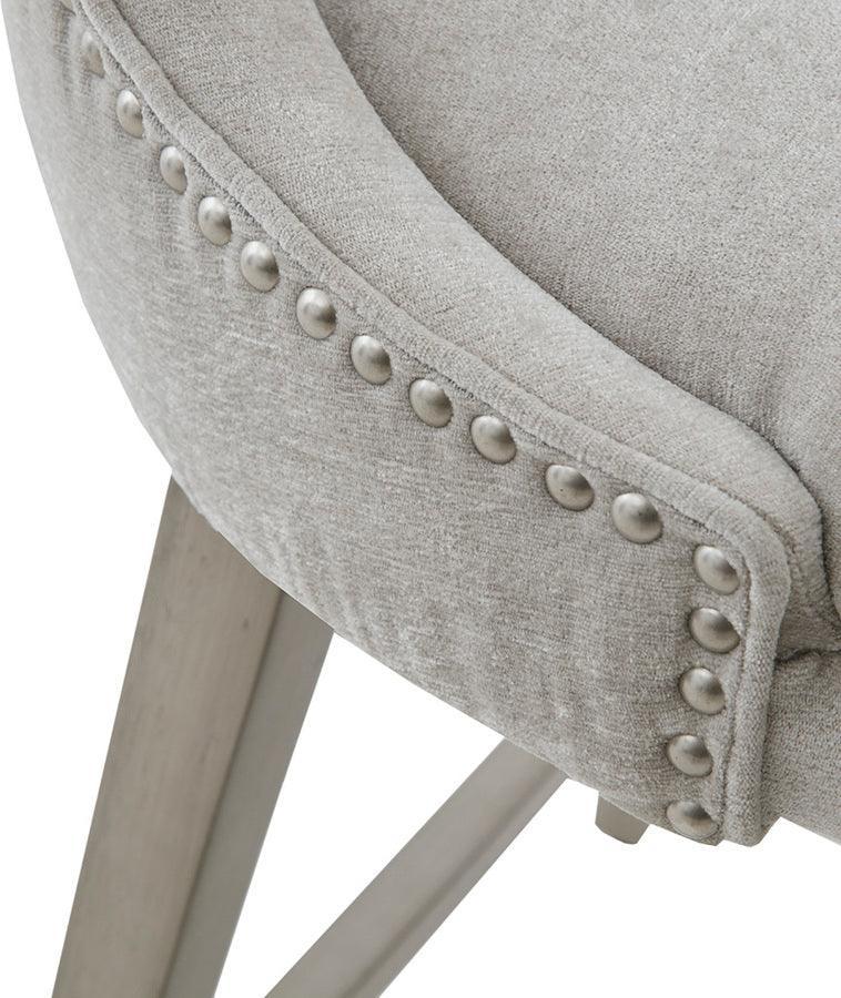 Olliix.com Barstools - Emmett 25.75" Swivel Counter Stool Light Gray
