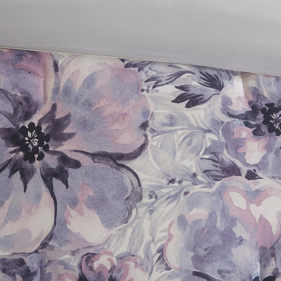 Olliix.com Comforters & Blankets - Enza Shabby Chic 7 Piece Cotton Printed Comforter Set Purple King
